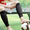 1 Pair Sports Soccer Shin Guard Pad Sleeve Sock Leg Support Football Compression Calf Sleeve For Adult Teens Children - Black