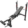 CAP Strength Standard Weight Bench with Leg Developer, 150lb upright weight capacity - black