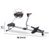 YSSOA Fitness Rowing Machine Rower Ergometer, with 12 Levels of Adjustable Resistance, Digital Monitor and 260 lbs of Maximum Load, Black - as Pic