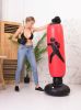 Free Standing Inflatable Punching Bag, Adults Teenage Fitness Sport Stress Relief Boxing Target, Heavy Training Bag - red