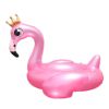 Inflatable Golden Crown Flamingo Swimming Ring; Thickened Floating Row For Kids And Adults Pool Beach Sea Summer - Pink - Diameter 17.72inch