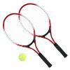 1pair Tennis Rackets With 1pc Tennis Ball & 1pc Bag; For Outdoor Sports; Tennis Playing; Friends And Family Entertainment - Red