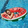 Inflatable Watermelon Swimming Ring; Portable Thickened Folding Float For Kids And Adults Pool Beach Sea Summer - 47.24inch