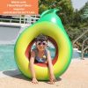 Kid's Cute Pineapple Swimming Rings; Inflatable Cartoon Avocado Pool Float For Beach Pool Party Summer - Avocado