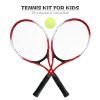 1pair Tennis Rackets With 1pc Tennis Ball & 1pc Bag; For Outdoor Sports; Tennis Playing; Friends And Family Entertainment - Red