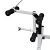 Weight Bench with Weight Rack; Barbell and Dumbbell Set 198.4 lb - Black