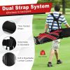 Golf Stand Cart Bag with 6-Way Divider Carry Pockets - Red