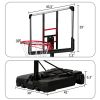 Portable Basketball Hoop & Goal; Outdoor Basketball System with 6.6-10ft Height Adjustment for Youth; Adults - as picture