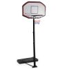 43 Inch Indoor/Outdoor Height Adjustable Basketball Hoop - as show