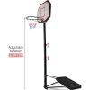 43 Inch Indoor/Outdoor Height Adjustable Basketball Hoop - as show