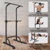 Power Tower Workout Dip Station Pull Up Bar, Height Adjustable Multi-Function Dip Stand for Home Gym Strength Training Fitness Equipment - as Pic