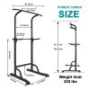 Power Tower Workout Dip Station Pull Up Bar, Height Adjustable Multi-Function Dip Stand for Home Gym Strength Training Fitness Equipment - as Pic