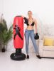 Free Standing Inflatable Punching Bag, Adults Teenage Fitness Sport Stress Relief Boxing Target, Heavy Training Bag - red