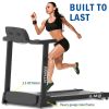 1.0 HP Folding Treadmill Electric Support Motorized Power Running Machine Trainer - as Pic