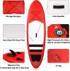 9' Inflatable Stand Up SUP Paddleboards with Accessories & Backpack Leash Double Action Hand Pump Repair Kit for Youth & Adult - KM3701