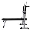 Fitness Workout Bench Straight Weight Bench - Black