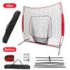 7x7ft Baseball Softball Teeball Practice Net Batting Hitting Pitching Training Net - Red