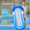 1pc Inflatable Floating Bed; Water Hammock Lounger For Summer Swimming Pool Party - Blue