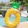 Kid's Cute Pineapple Swimming Rings; Inflatable Cartoon Avocado Pool Float For Beach Pool Party Summer - Avocado