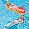 1pc Inflatable Floating Bed; Water Hammock Lounger For Summer Swimming Pool Party - Blue