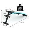 Gym Room Adjustable Height Exercise Bench Abdominal Twister Trainer - Blue - Exercise & Fitness