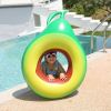 Kid's Cute Pineapple Swimming Rings; Inflatable Cartoon Avocado Pool Float For Beach Pool Party Summer - Avocado