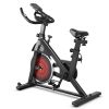 Adjustable Resistance Silent Belt Drive Gym Indoor Stationary Bike  - Black + Red - Professional Exercise Bikes