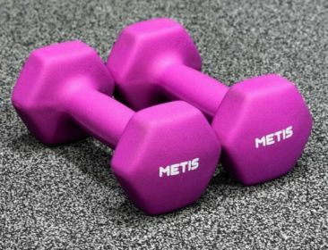 Color Sports Environmental Protection Dip Plastic Small Yiling Hexagonal Household Dumbbells (Option: 0.5kg METTS rose single-1PCS)